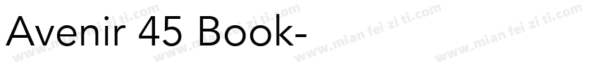 Avenir 45 Book字体转换